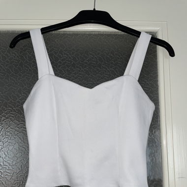 Haut blanc femme à bretelles 