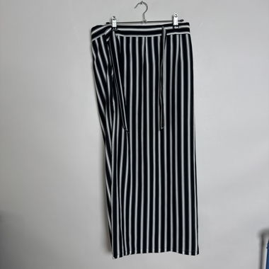 Striped Wide-Leg Pants