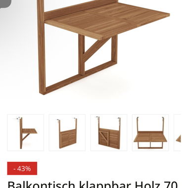 Table de balcon pliable