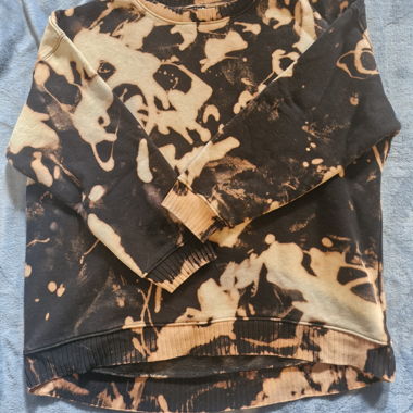 Bleached black crewneck sweatshirt