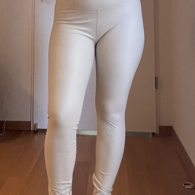 Leggings taille haute beige
