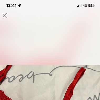 Vintage lace detail red push up bra