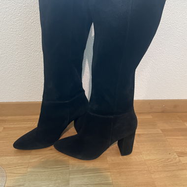 Bottes montantes en daim noir H&m