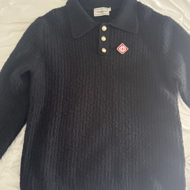 Polo en tricot Casablanca noir