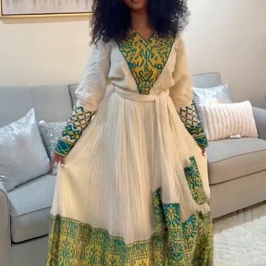 Robe éthiopienne faite main, sur mesure 