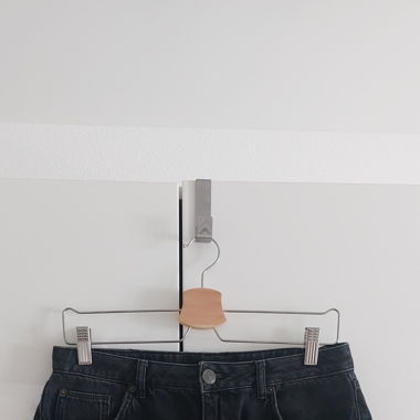 Minigonna in Jeans grigio scuro con frange