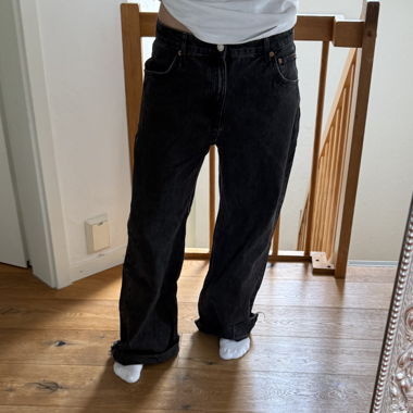Schwarze Baggy Jeans M/L