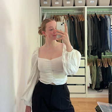 White Linen Top