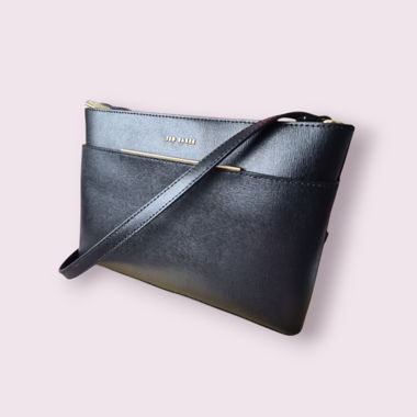 Sac à bandoulière en cuir noir - Ted Baker