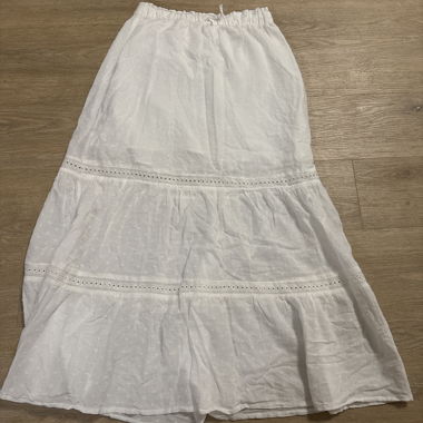White maxi skirt hobo style
