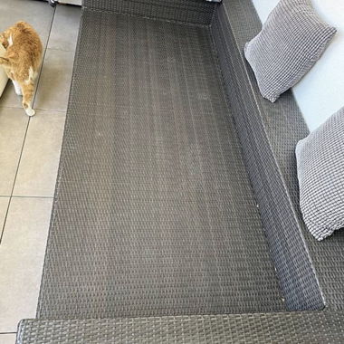 Divano da giardino in polyrattan