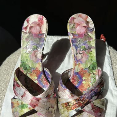 Christian Louboutin flower high heel