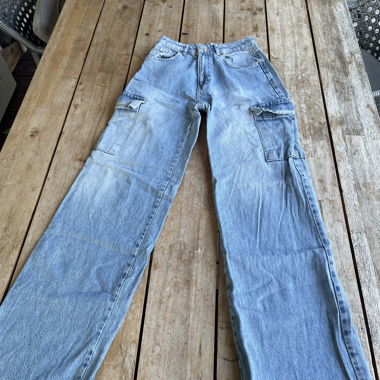 blaue Cargohose