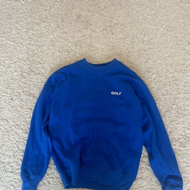 Dunkelblauer Tyler the Creator Golf Pullover 