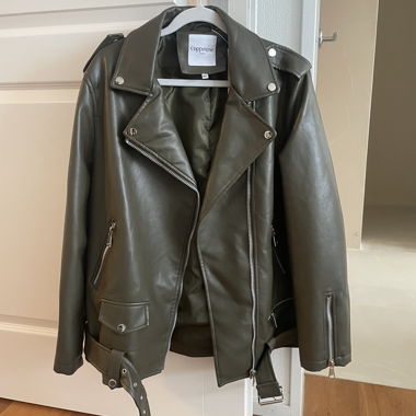 Vintage Style Lederjacke Khaki