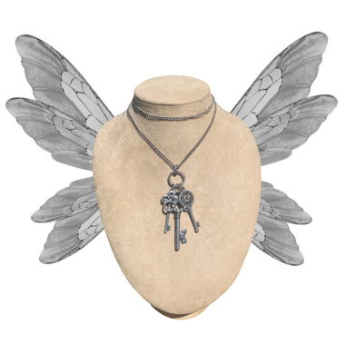 Collana argento con ciondolo a chiave in stile vintage