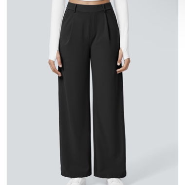 Pantaloni neri a gamba larga