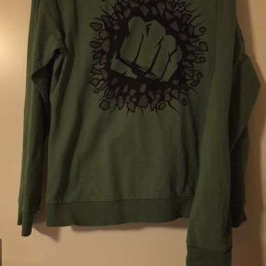 Felpa verde con stampa HULK