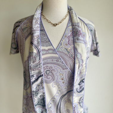 Top Max Mara Italy Motivo Paisley Cachemire - T.M