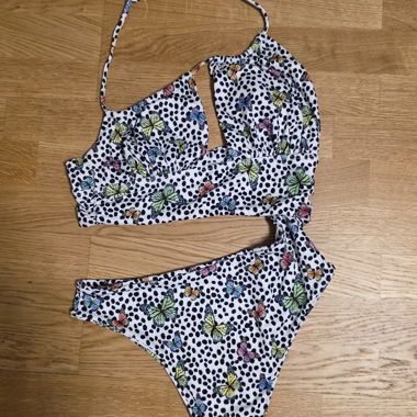 Bikini con stampa farfalle