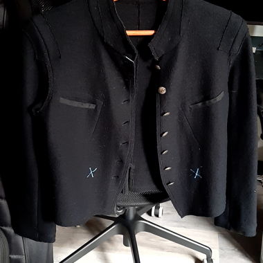 Marithé François Girbaud Merinos & Baumwoll-Jacke
