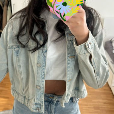 Cropped Zara Denim Jacket