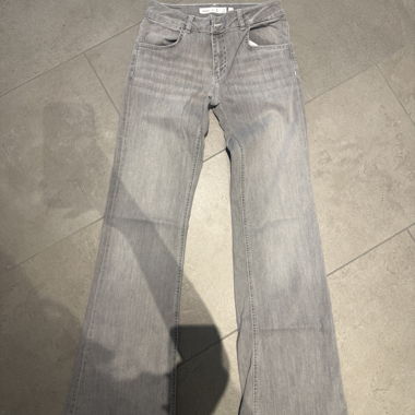 Subdued grey low waist jeans