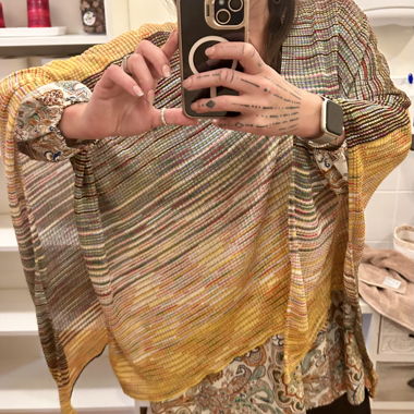 Poncho Missoni in filato di seta