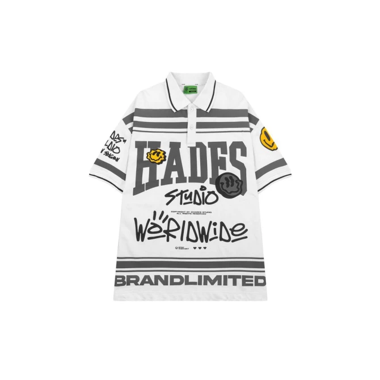 Polo bianca Hades (streetwear vietnamita)