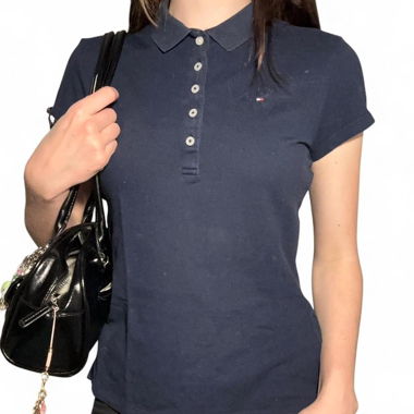 Navy Tommy Hilfiger polo shirt, size s
