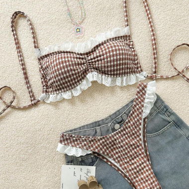 Ensemble de bikini vichy