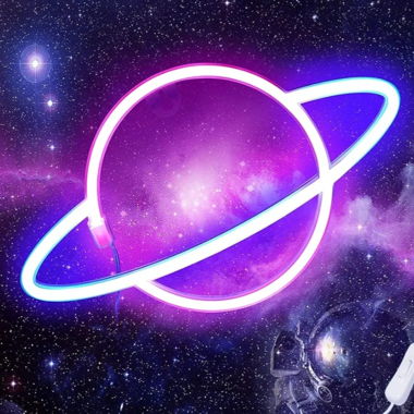Wand-Neonlicht "Planet, Universum, Galaxie" 