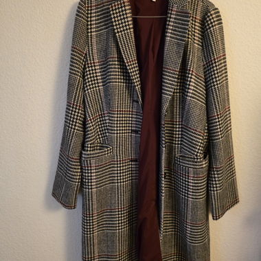 Cappotto a quadri Nulu Taglia L