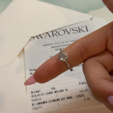 Anello Swarovski color argento
