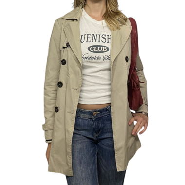 beige trenchcoat