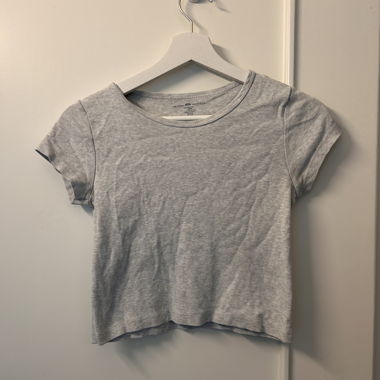 Brandy Melville Grey Cropped Top