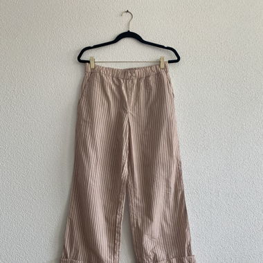 Zara luftige gestreifte Hose braun Gr. S
