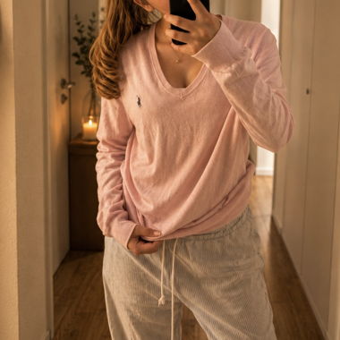 rosa polo ralph lauren pullover