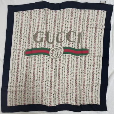Gucci Silk Scarf with Floral Pattern