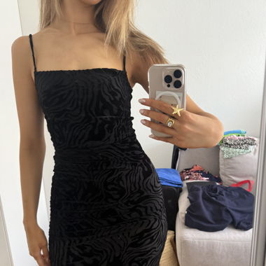 Mesh Velvet Dress