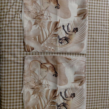 Set federe per cuscino a forma di scimmia