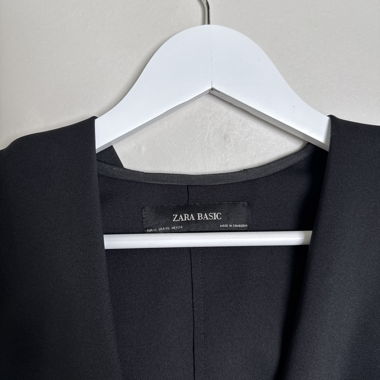 Zara Basic black hooded dress