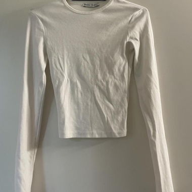 Top blanc manches longues