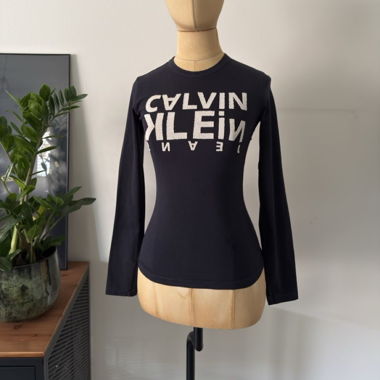 Maglia Calvin Klein Jeans blu scuro, Taglia S