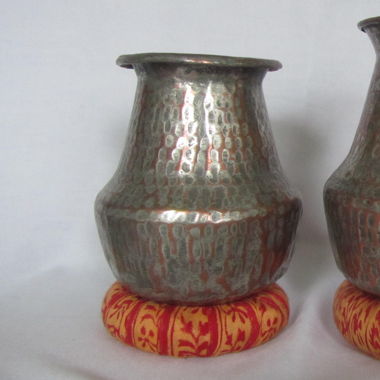 Two Indian, vintage copper, water pitchers