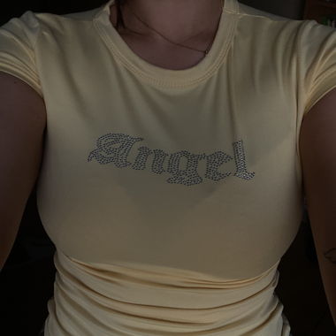 T-shirt Vintage Angel con strass