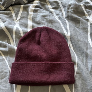 Ensemble tour de cou et bonnet bordeau