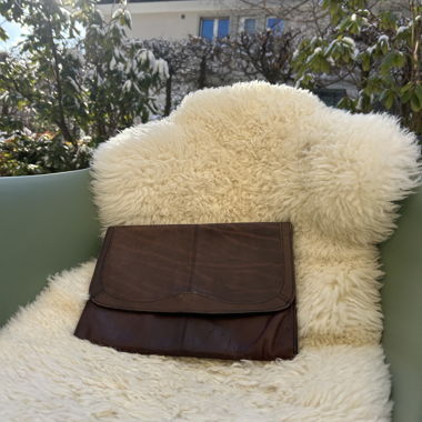 Pochette en cuir style vintage