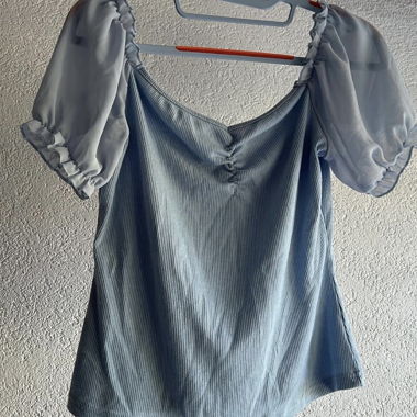 summer top light blue