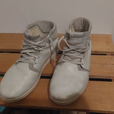 Sneaker high-top bianche VELT etichetta svizzera